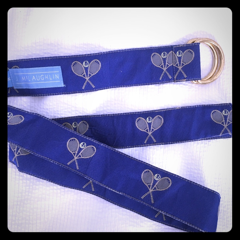 J. McLaughlin Sz. M tennis ribbon “D-ring belt”